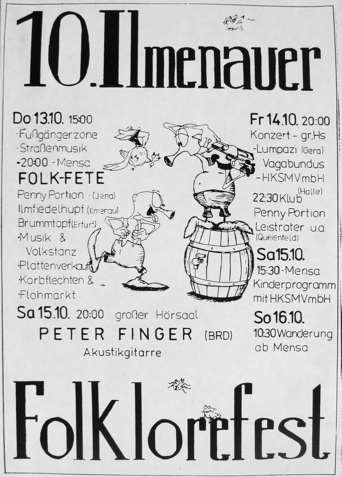 10. Folktage 1987 (Bild: Sammlung Gernot Ecke)