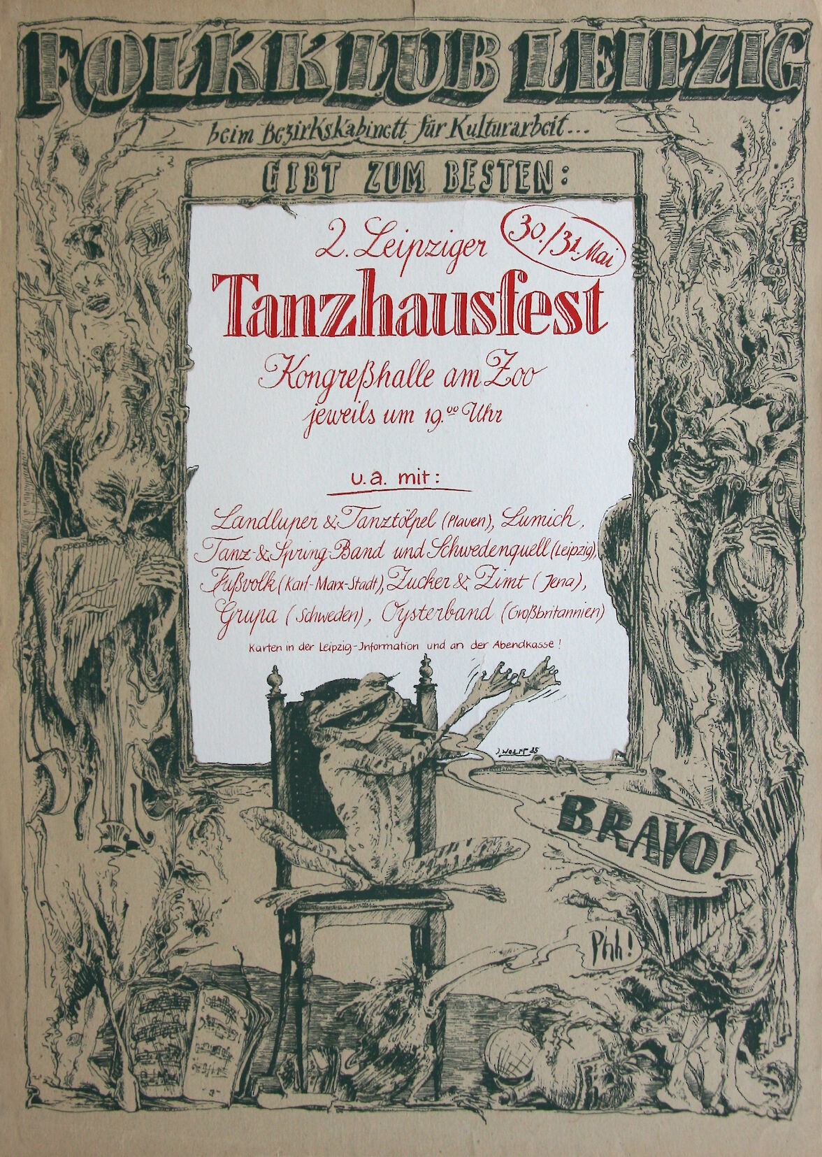 Plakat fürs Tanzhausfest 1987 (Gestaltung. Jürgen B. Wolff)