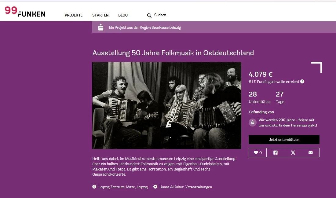 Aktueller Stand des Crowdfundings am 20.10. 26
